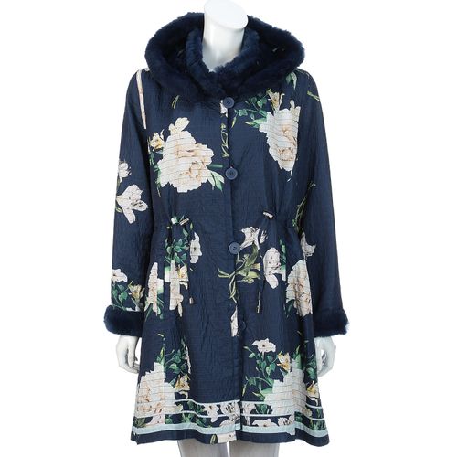 高木ミンク
プリント／ラビットたたきリバージャケット ユリ柄