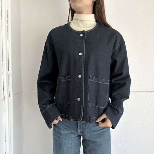 マキレディ
ノーカラーデニムジャケット