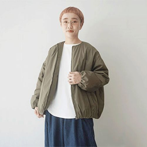 ａｅｌ
mao made ノーカラーバルーンブルゾン