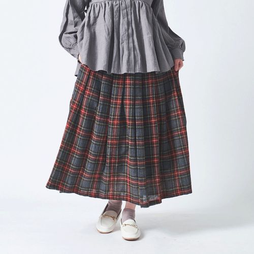 ボールＮ．Ｔ
ubasoku ウールガーゼチェックスカート