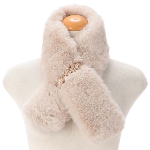 クレール
フェイクファーゴールドビジュー付きマフラー