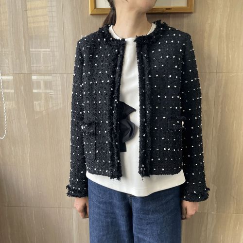 一珠
一珠 KOKIA ポンポンファンシーツィードジャケット