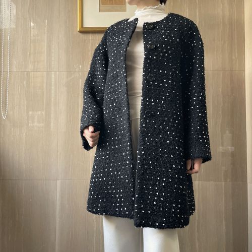 一珠
一珠 KOKIA ボンボンモールアストラカンミドルタケノーカラーコート