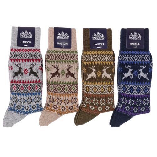 4526195527833







ハリソン
HALISON メリノウール混 トナカイ柄ソックス