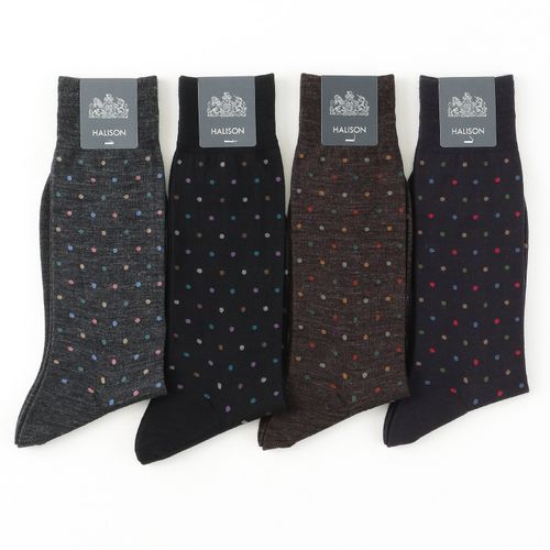 4526195528229







ハリソン
HALISON ニュージーランドメリノ カラフルドット ソックス CL