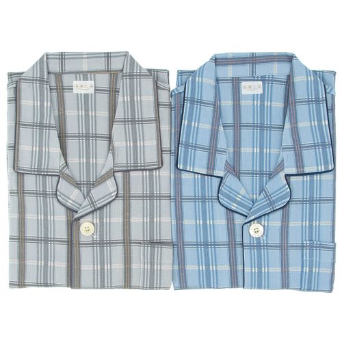 グンゼ
GUNZE 快適工房 紳士 長袖長パンツパジャマ チェックM／L