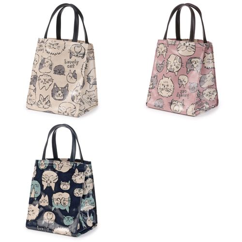 パン．クリエーション
猫フェイスコーティングミニ手提バッグ