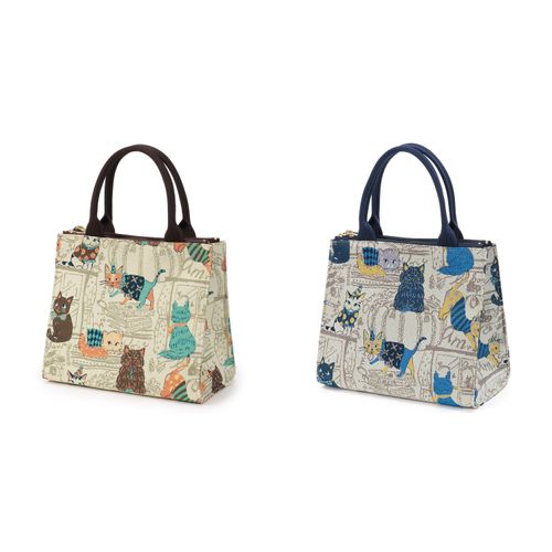 パン．クリエーション
シャルポ ネコ柄Wファスナー角型バッグ