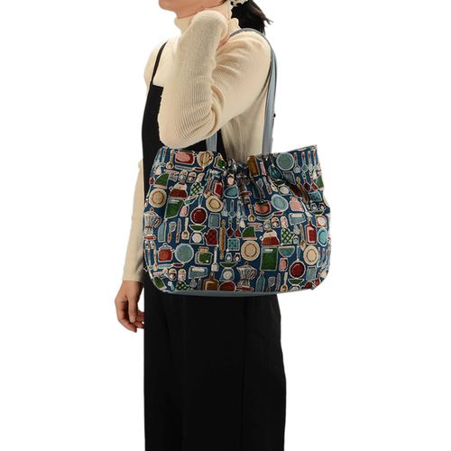 ラルジュ
キッチン柄ゴブラン丸型トートバッグ