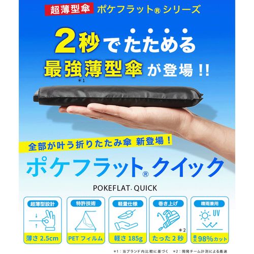 4518003049866







ウォーターフロント
ポケフラットクイック 折傘