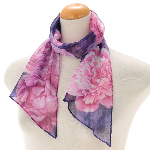 クレール
ぼかしバラ柄剣先ストール