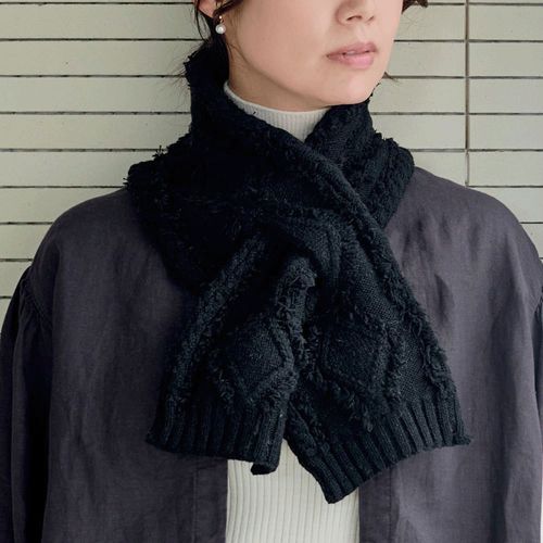 志成販売
アラン模様カットフリンジミニマフラー