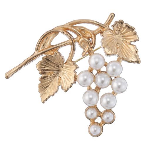 伸美
ぶどうブローチ