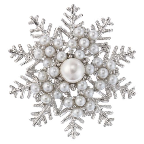 リリマム
スノーフレークパールブローチ