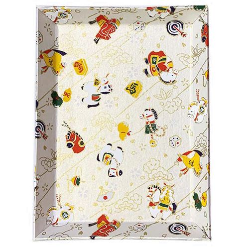 長谷川松寿堂
干支友禅紙貼 トレー