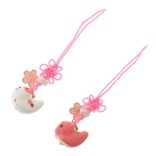 580054



ナグモ
陶器跳ね上がり桜猫根付けアソート