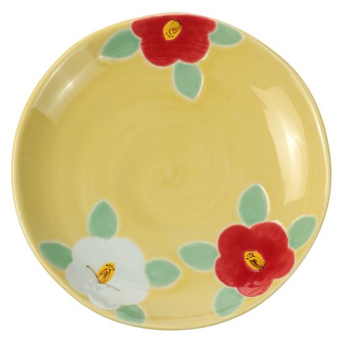 ﾔﾏｼﾀ



光和陶器
黄釉椿5寸皿