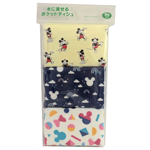 4977033117172



117172



ハヤシ商事
さりげなミッキー 水に流せるポケットティシュ 16枚（8組）×9パック（3柄）