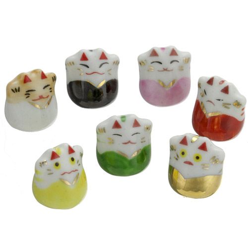 リュウコドウ
磁器 ラッキー豆猫 単色