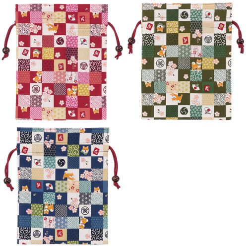 京佑
平巾着 市松柴犬