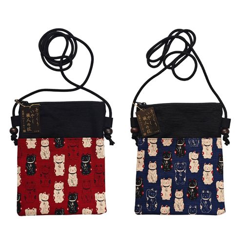 祐馬工芸
招き猫 角型ポシェット