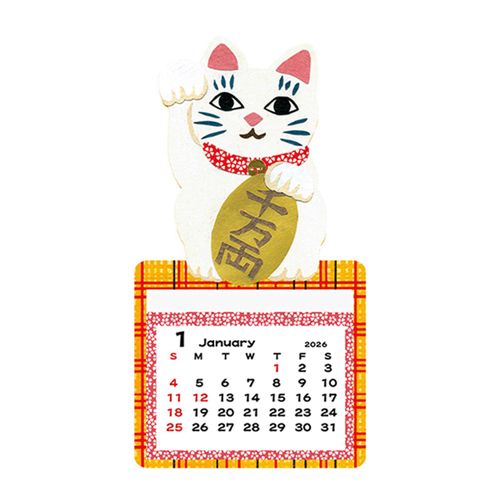 4515968340236



C-1725-MG



グリーティングライフ
2026 ミニマグネットカレンダー 招き猫（右手）