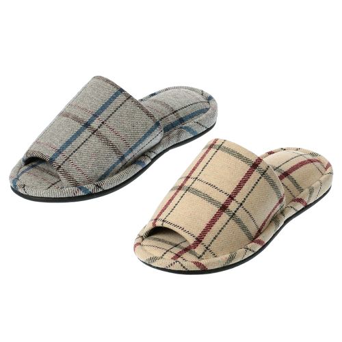 ラッキー産業
チェック 前開き外縫いスリッパL