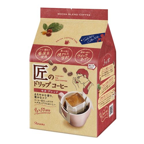4901305423517



ﾀｸﾐﾉﾄﾞﾘｯﾌﾟ



片岡物産
匠のドリップコーヒー モカブレンド10P