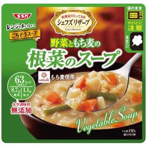 4901688706672



NEW



清水食品
レンジでおいしい！ごちそうスープ 野菜ともち麦の根菜のスープ
