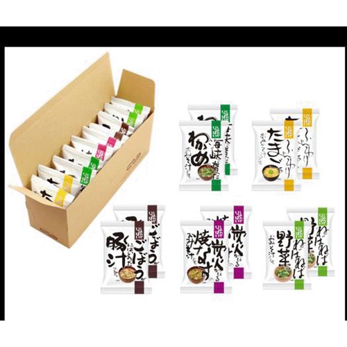 4945137500077







コスモス食品
しあわせいっぱいみそ汁5種10食セット（フリーズドライ）