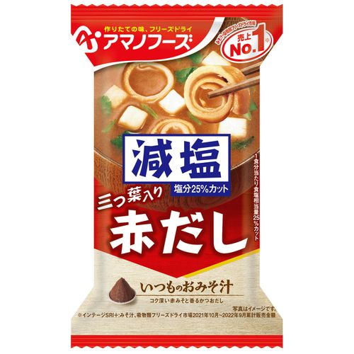 4971334208669







アサヒグループ食品
減塩つものおみそ汁 赤だし（三つ葉入り）