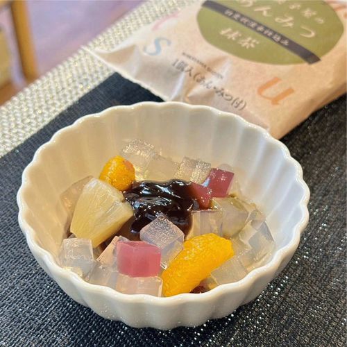 4994340109072



ﾜｶﾔﾏ



丸井スズキ
和菓子屋のあんみつ（抹茶）袋入り一食