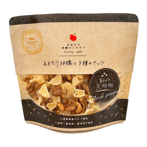 4582286224463



120G



まごころ農場
あおもり林檎と3種のナッツ（あらびき黒胡椒）