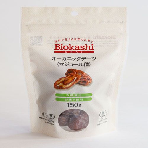 4971086005066



ﾋﾞｵｶｼ 150G



アルファフードスタッフ
オーガニックデーツ（マジョール種）