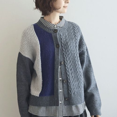 ノンノ
cloudnine ノンノ パッチワークニットカーディガン