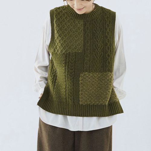 ノンノ
cloudnine ノンノ 4種柄異素材パッチワークニットベスト