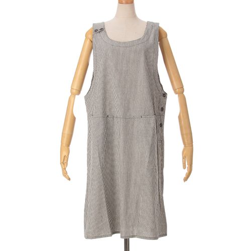 錦衣紡
ストライプ肩釦エプロン