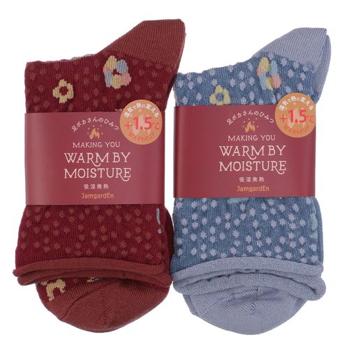 ギャレット
クルー丈 吸湿発熱 フロント柄 靴下