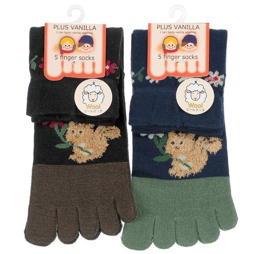 エイコー
Natural Collection 5本指 毛混 モールリス柄 靴下