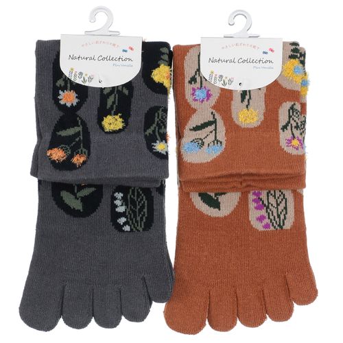エイコー
Natural Collection 5本指 カラフル花柄 靴下