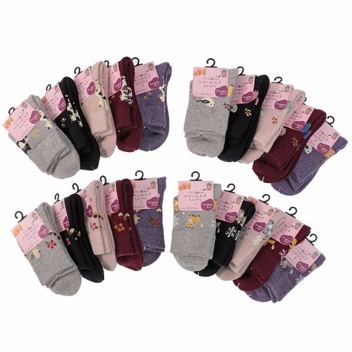 桑メリヤス
パイル編み アンゴラミックス 靴下 40足セット