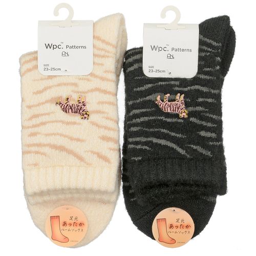 4902490010148







福助
Wpc．Patterns ルームソックス トラ刺繍