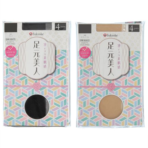 福助　
福助 日本製 足元美人 4Pセット パンスト