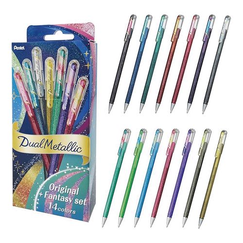 4902506432186



K110-D14ST



ぺんてる
デュアルメタリック 14色