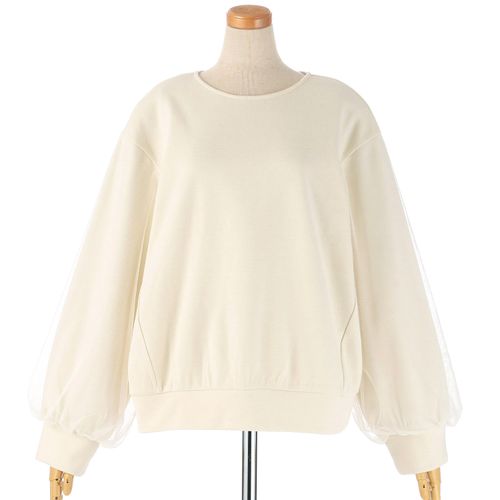 アスプリ
qout 袖チュールコーデュロイプルオーバー