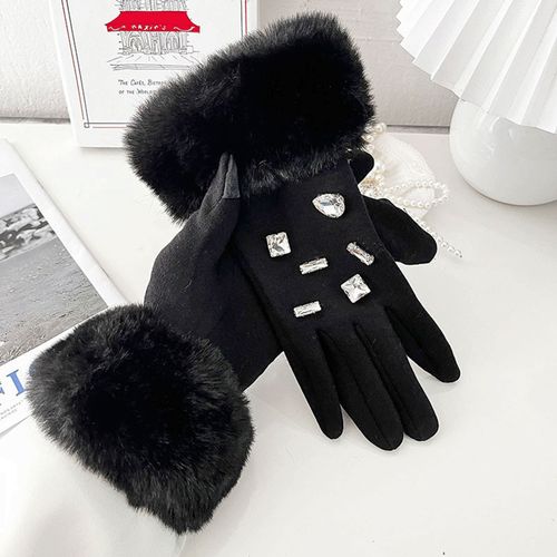 ジェノバ
ビジュー付ファー手袋