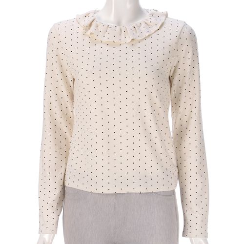 チャーミング
ドットフリルネックプルオーバー