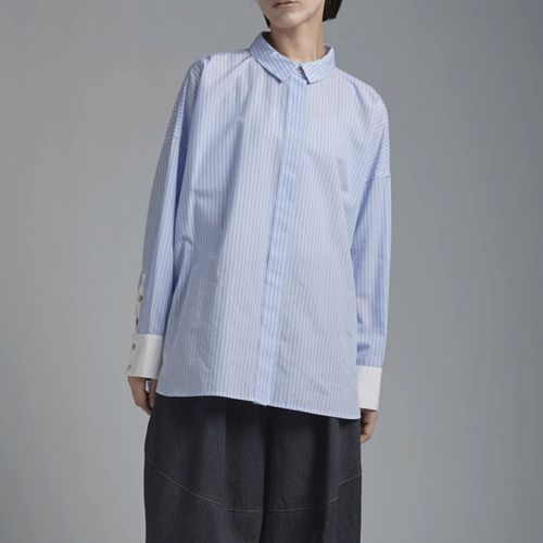 イコール
T．Tutie コットンセルロースストライプシャツ