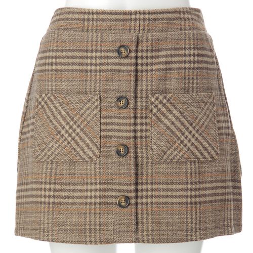 リブ
トリプルルンド チェックポケット付きミニスカート