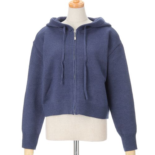 リブ
トリプルルンド フードジップカーディガン